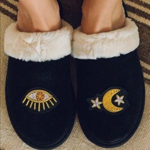 Soludos faux fur, suede slippers